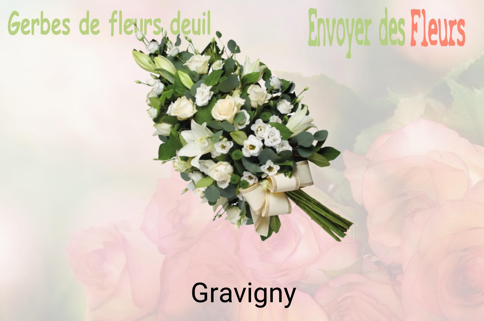 Gerbe de fleurs de deuil livrée à Gravigny